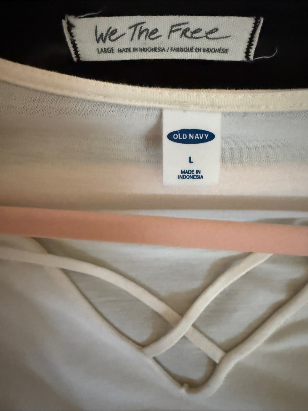 Black Free People & Old Navy CrissCross Large Top Bundle - See Flaws